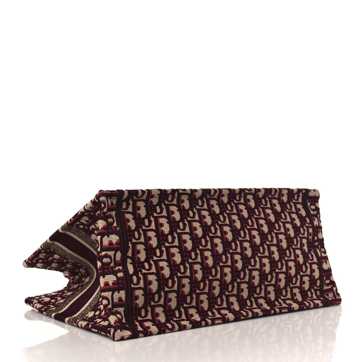 Oblique Medium Book Tote Burgundy Multicolor