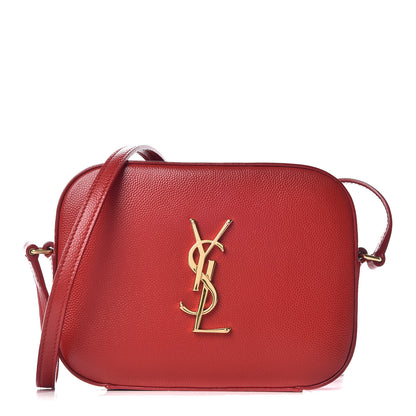 Saint Laurent Grain De Poudre Small Classic Monogram Camera Bag New Red 1 of 9