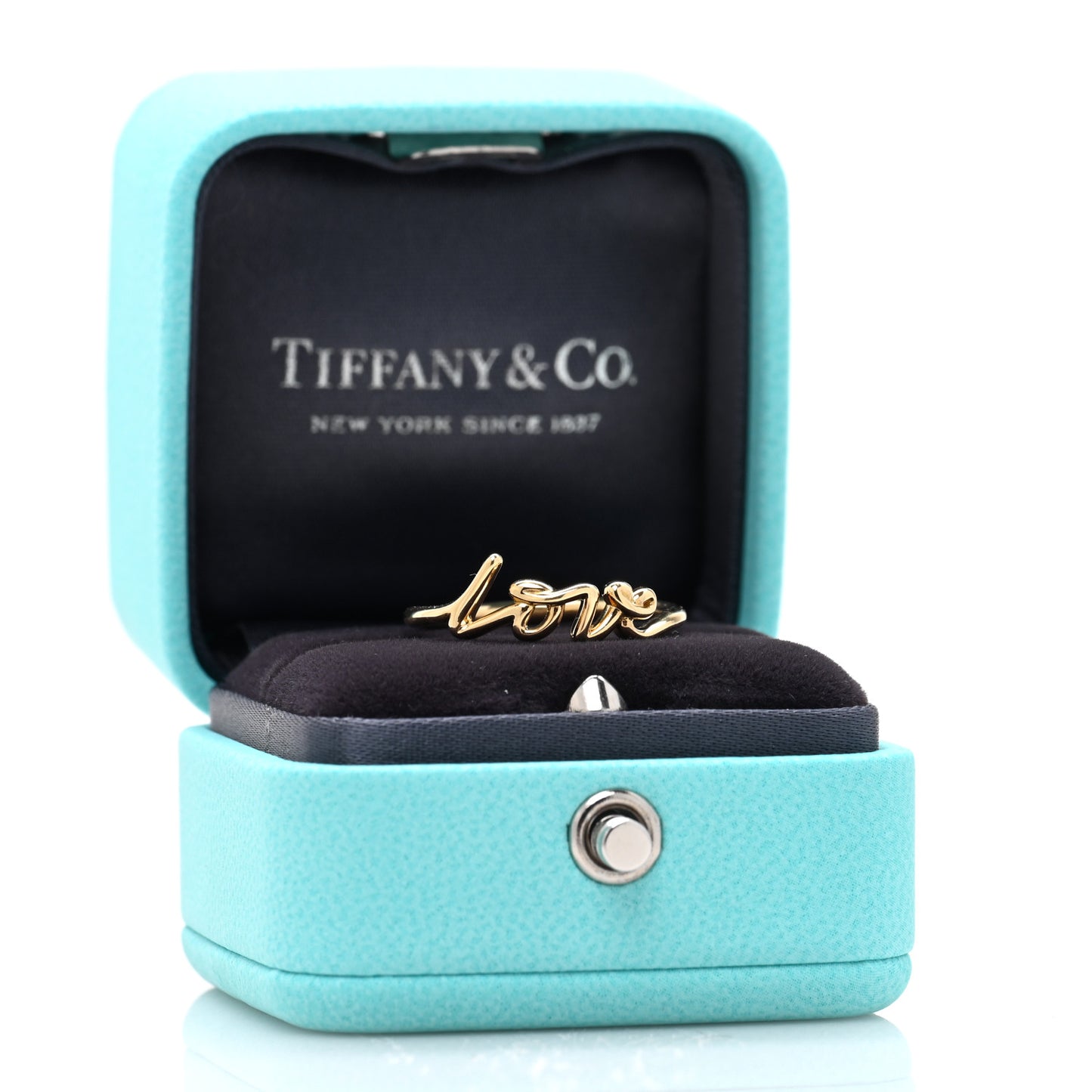 18K Yellow Gold Mini Paloma's Graffiti Love Ring 54 7