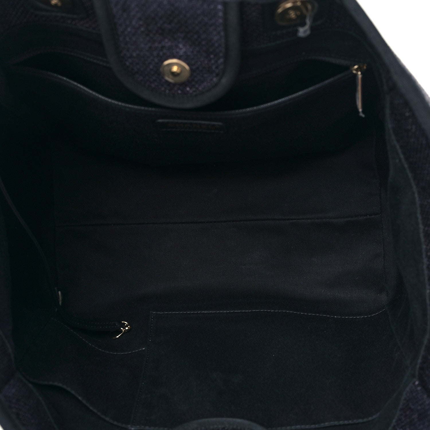 Chanel Woven Straw Raffia Medium Deauville Tote Black 5 of 9