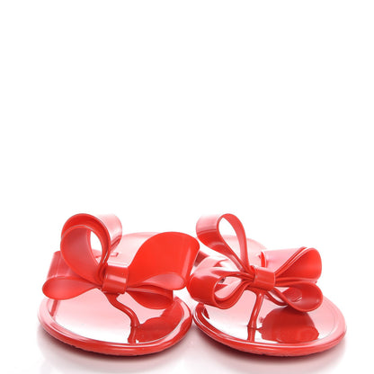 Valentino Garavani PVC Jelly Bow Thong Sandals 41 Rosso Valentino 2 of 9