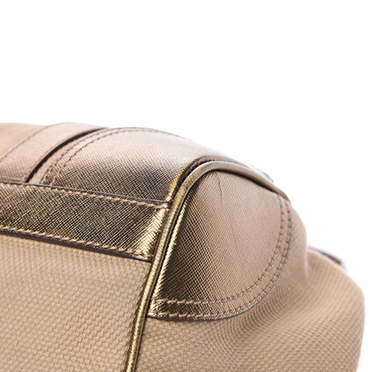 Prada Metallic Saffiano Canvas Frame Bag Bronzo 12 of 15