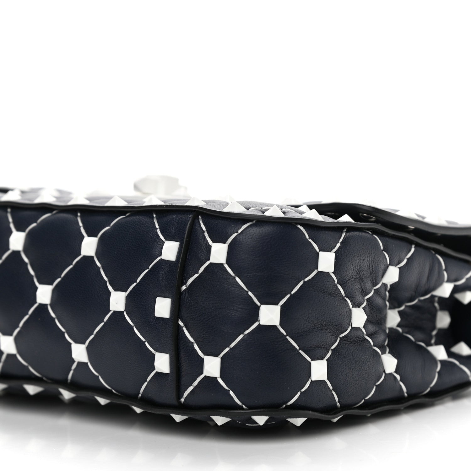 Valentino Garavani Nappa Small Free Rockstud Spike Shoulder Bag Marine 8 of 9