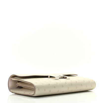 Hermes Ostrich Constance Long Wallet To Go Nata 3 of 7
