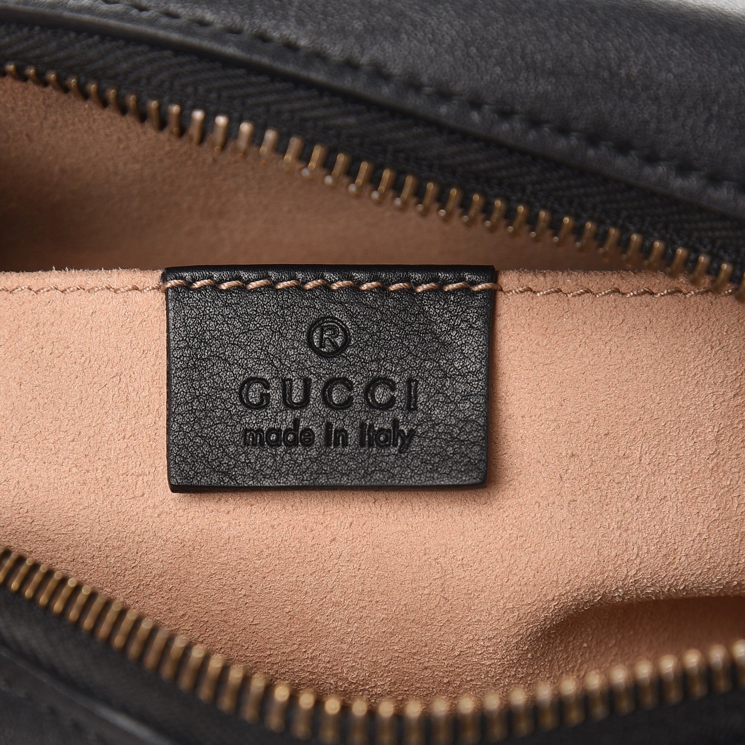 Gucci Calfskin Matelasse Mini GG Marmont Chain Shoulder Bag Black 6 of 9