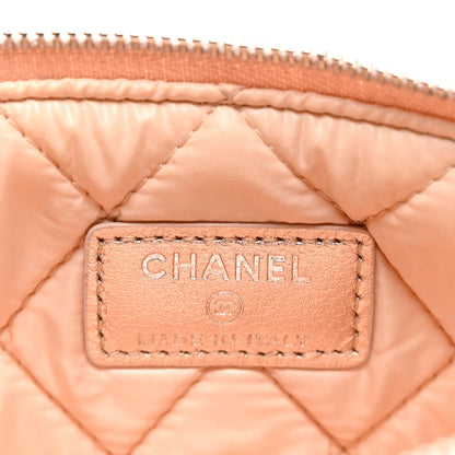 Chanel Metallic Lambskin Quilted Cosmetic Pouch Light Pink 6 of 9