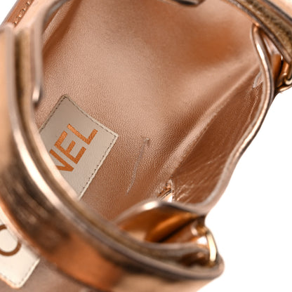 Chanel Metallic Laminated Calfskin Velcro Dad Sandals 37.5 Golden 9 of 10