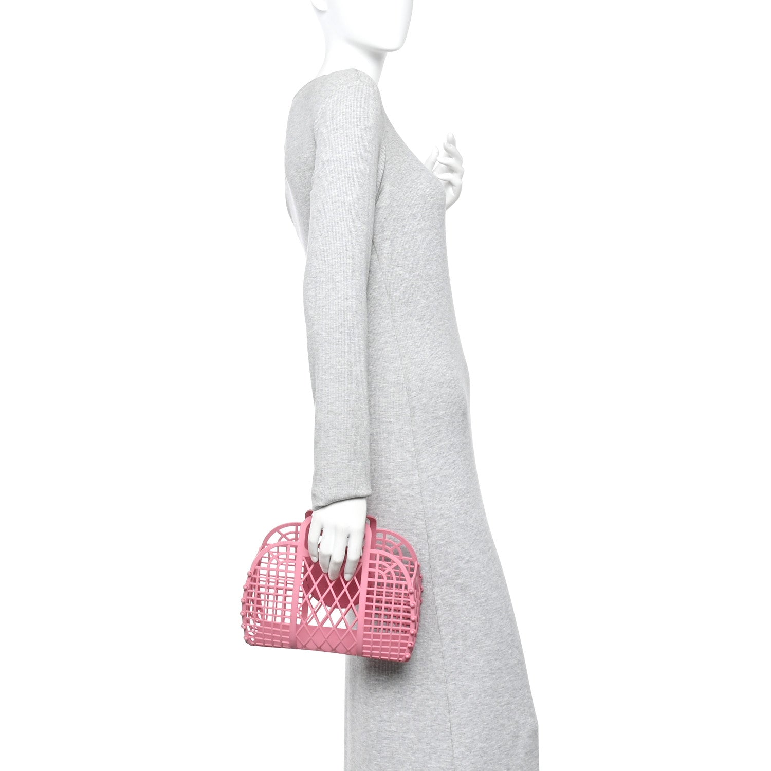 Fendi Recycled Plastic Vitello Liberty Matte Small Fendi Basket Rosa 2 of 10