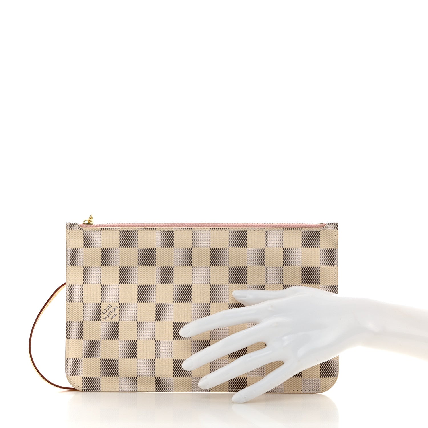 Louis Vuitton Damier Azur Neverfull MM GM Pochette Rose Ballerine 2 of 6