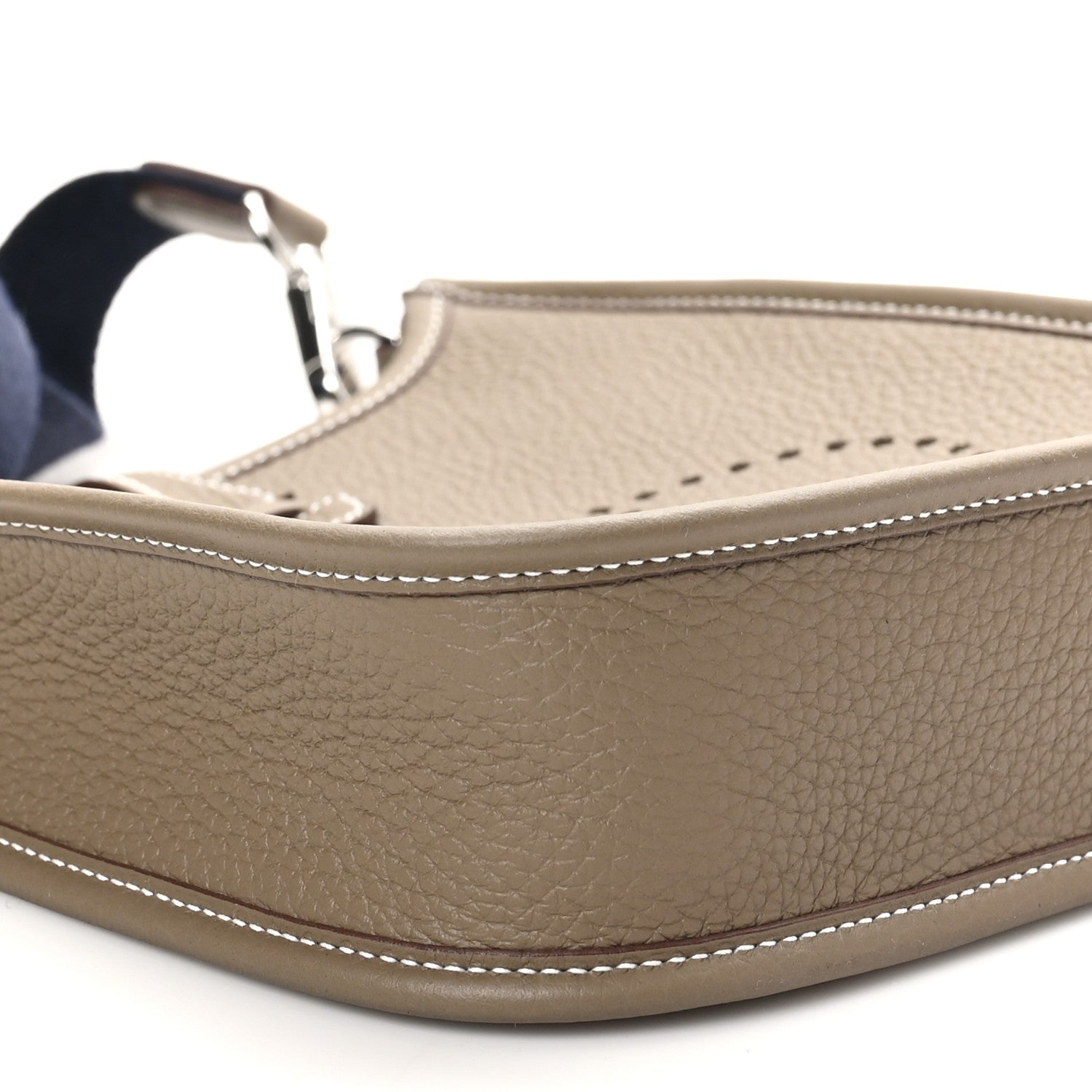 Hermes Taurillon Clemence Amazone Evelyne TPM Etoupe Bleu Indigo 8 of 10