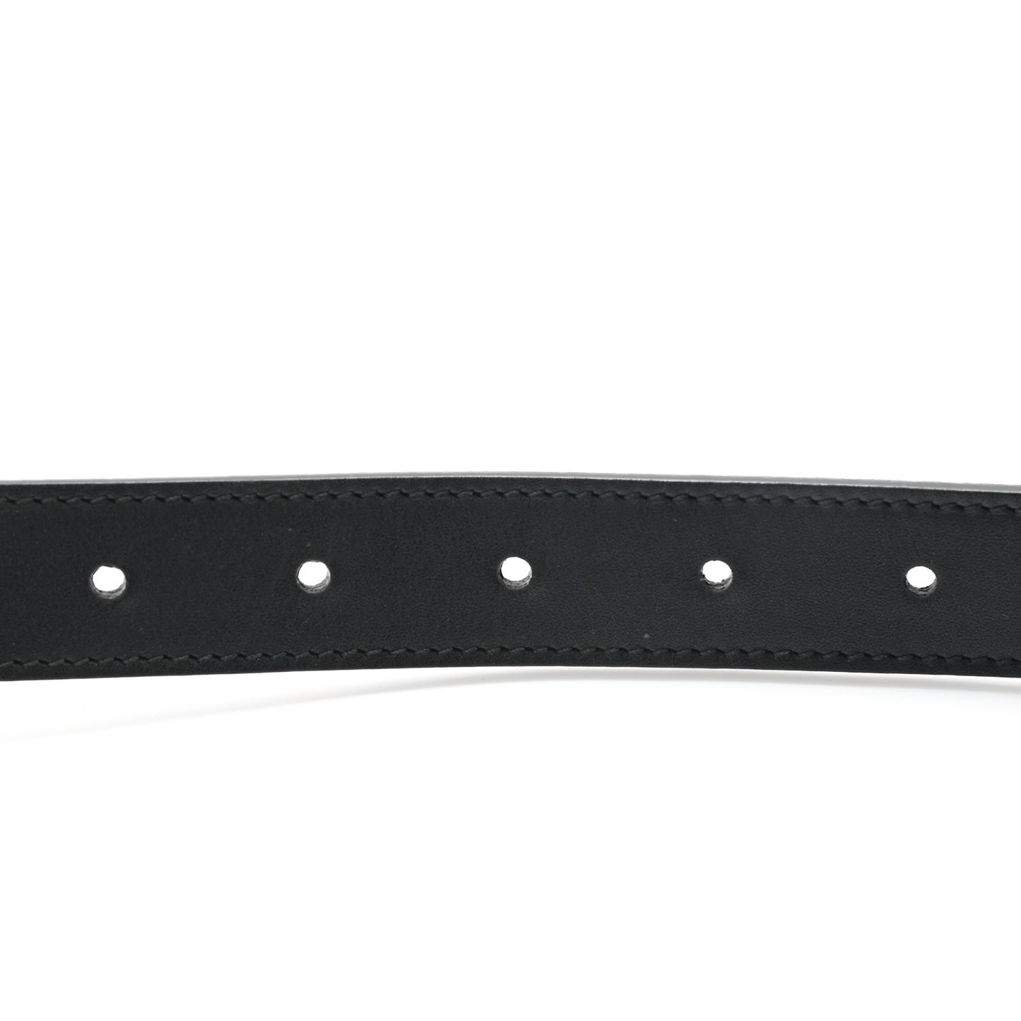 Moon Calfskin Torchon Double G 25mm Belt 75 30 Black