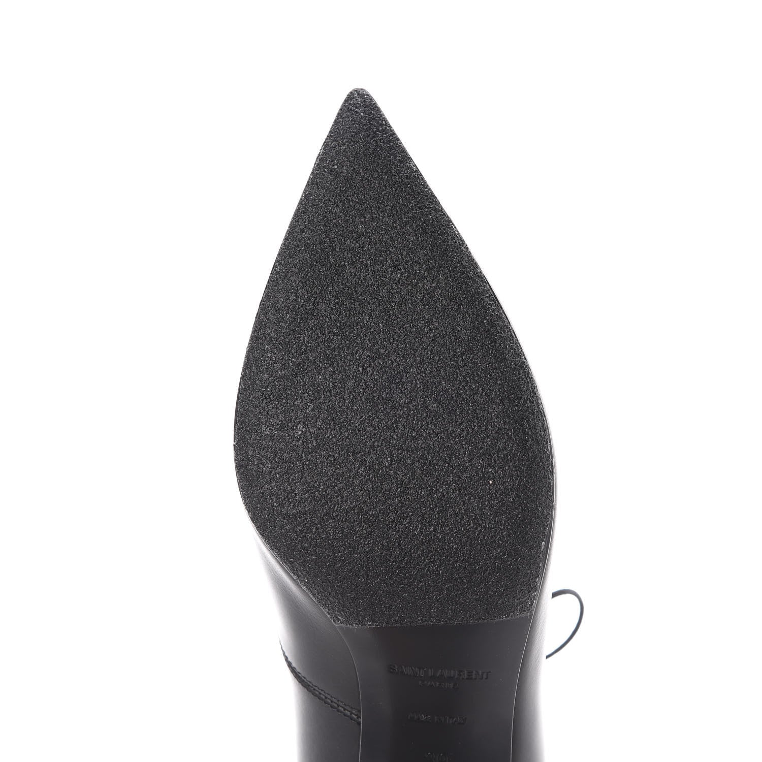 Saint Laurent Calfskin Cat 50 Laced Boots 39 Black 9 of 10