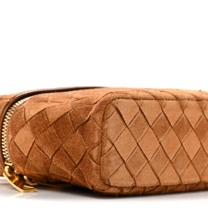 Bottega Veneta Suede Intrecciato Bang Bang Vanity Case Amber 9 of 10