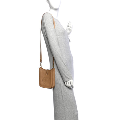 Hermes Taurillon Clemence Amazone Evelyne TPM Chai 2 of 11