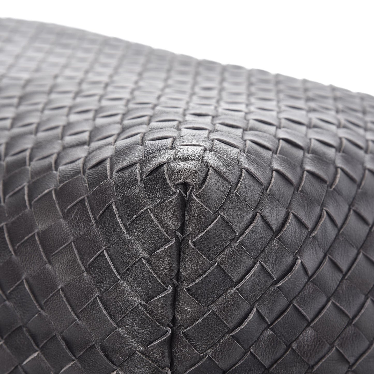 Nappa Intrecciato Pyramid Hobo Ferro Gray