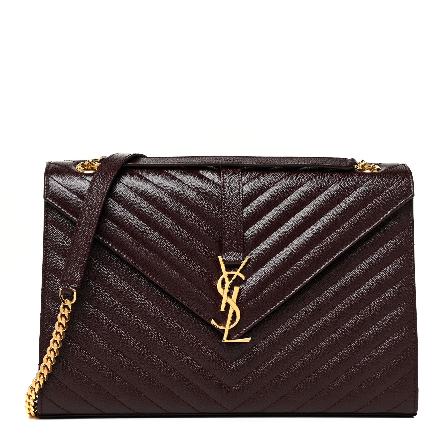 Grain De Poudre Matelasse Chevron Large Monogram Satchel Amaranto