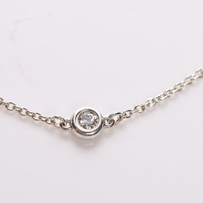 Tiffany Sterling Silver Diamond .05ct Elsa Peretti Diamonds by the Yard Bracelet 3 of 10