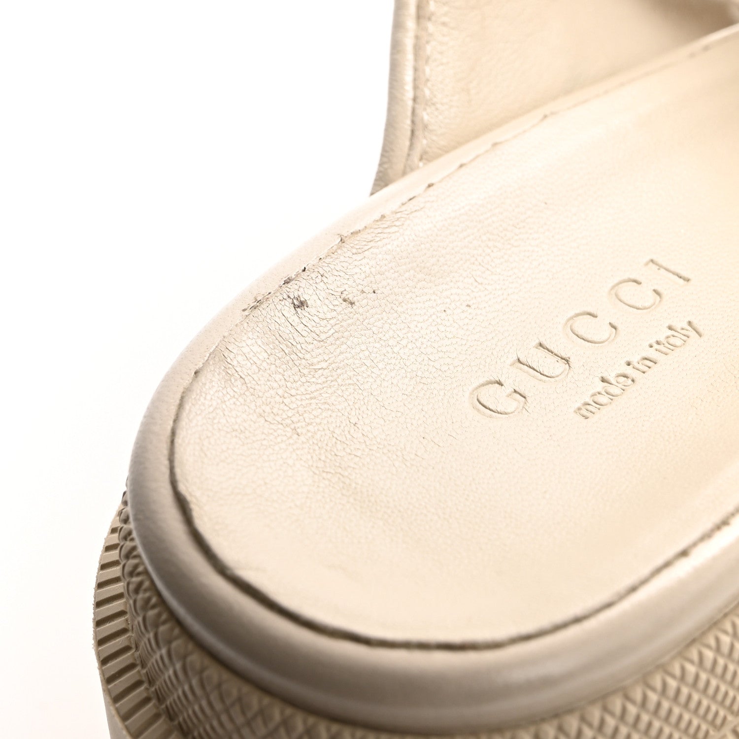 Gucci Monogram Granada Kid Trip 40/72mm Lug Sole Sandals 40.5 Beige Ebony Mystic White 11 of 13