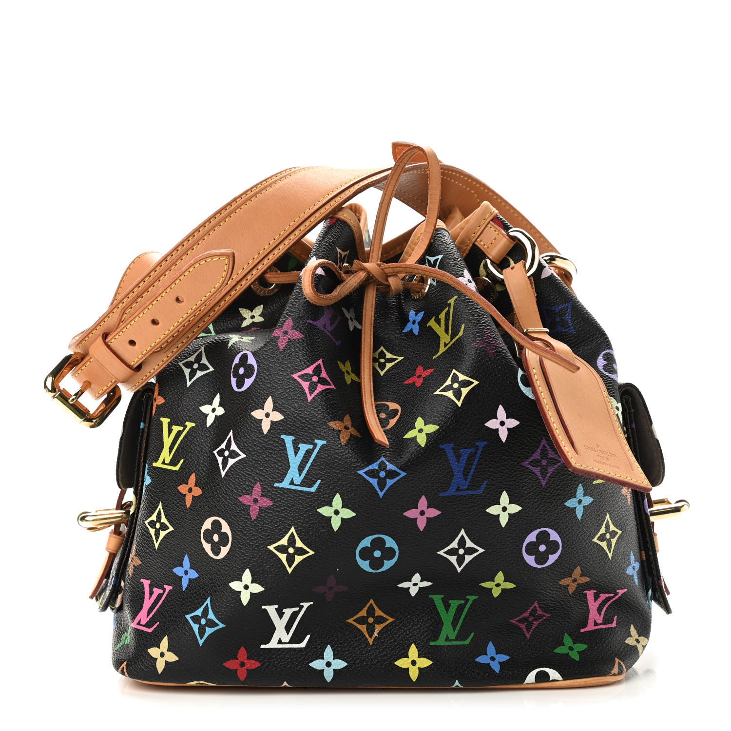 Louis Vuitton Monogram Multicolor Petit Noe Black 1 of 13