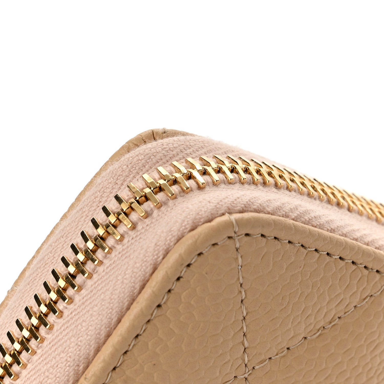 Chanel Caviar Quilted Large Zip Around Organizer Wallet Beige 10 of 10
