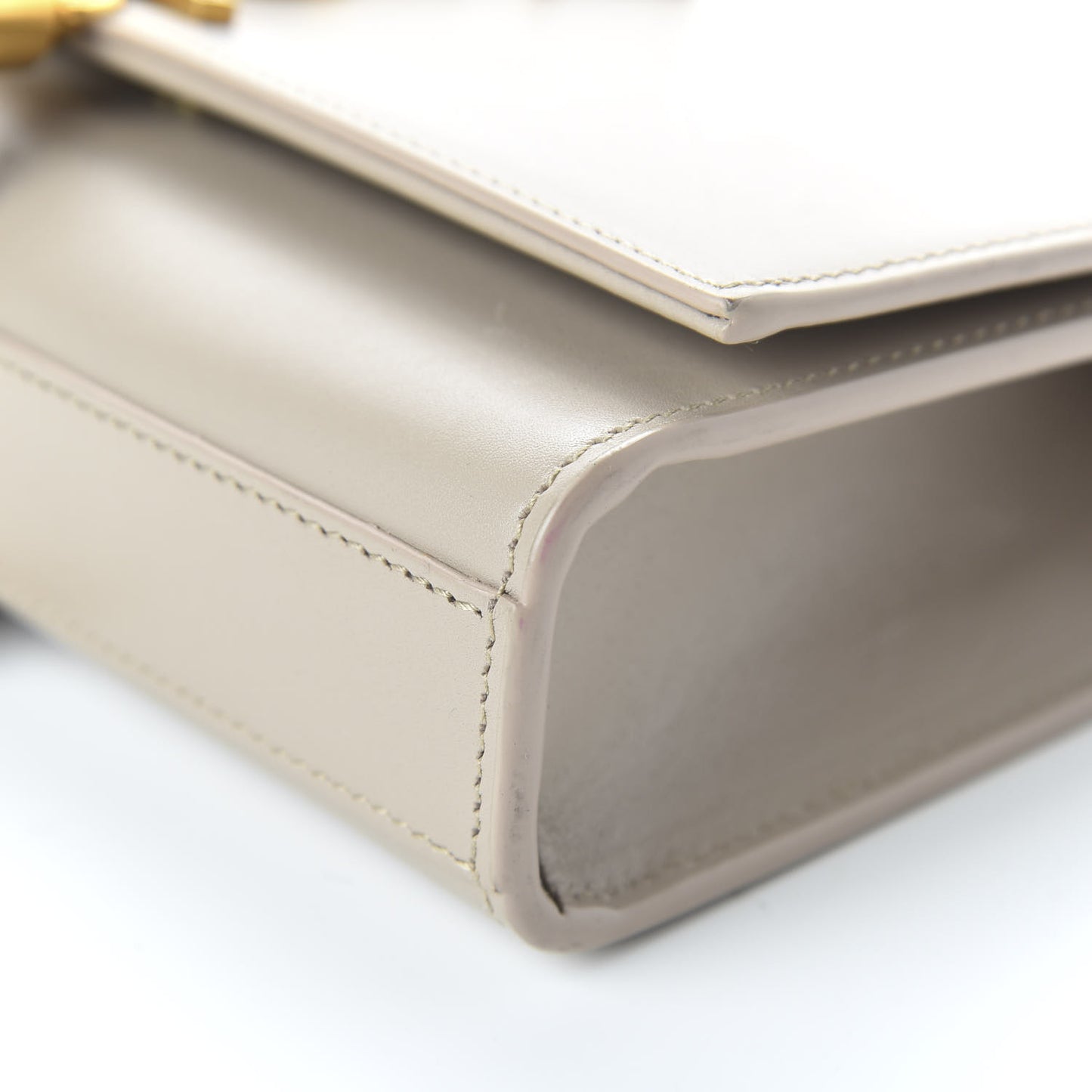 Calfskin Small Classic Monogram Kate Tassel Satchel Dark Beige
