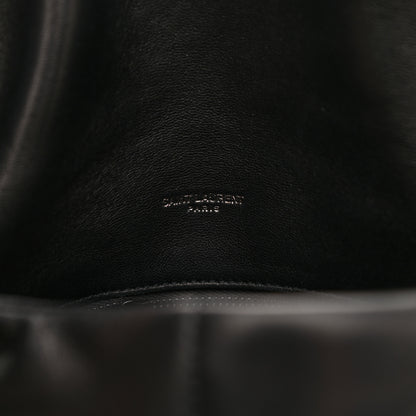 Saint Laurent Lambskin Quilted Small Loulou Puffer Monogram Chain Satchel Black 5 of 9