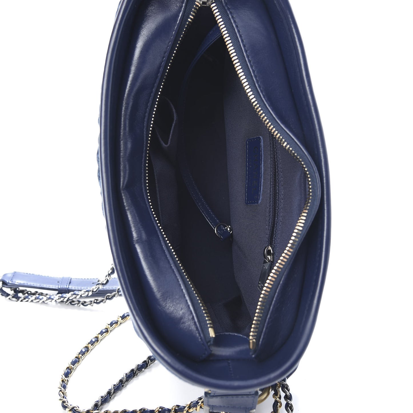 Denim Calfskin Small Gabrielle Hobo Blue