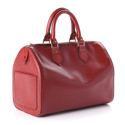 Louis Vuitton Epi Speedy 25 Castillan Red 3 of 10