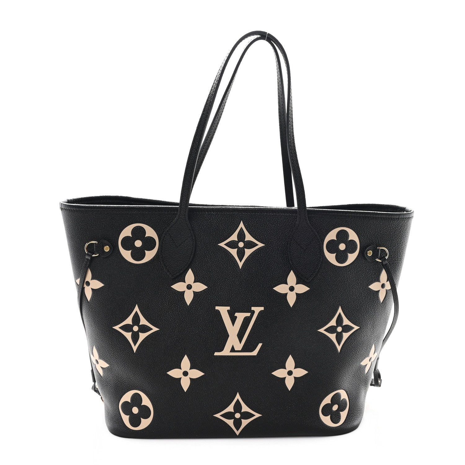Louis Vuitton Empreinte Monogram Giant Neverfull MM Black Beige 1 of 11