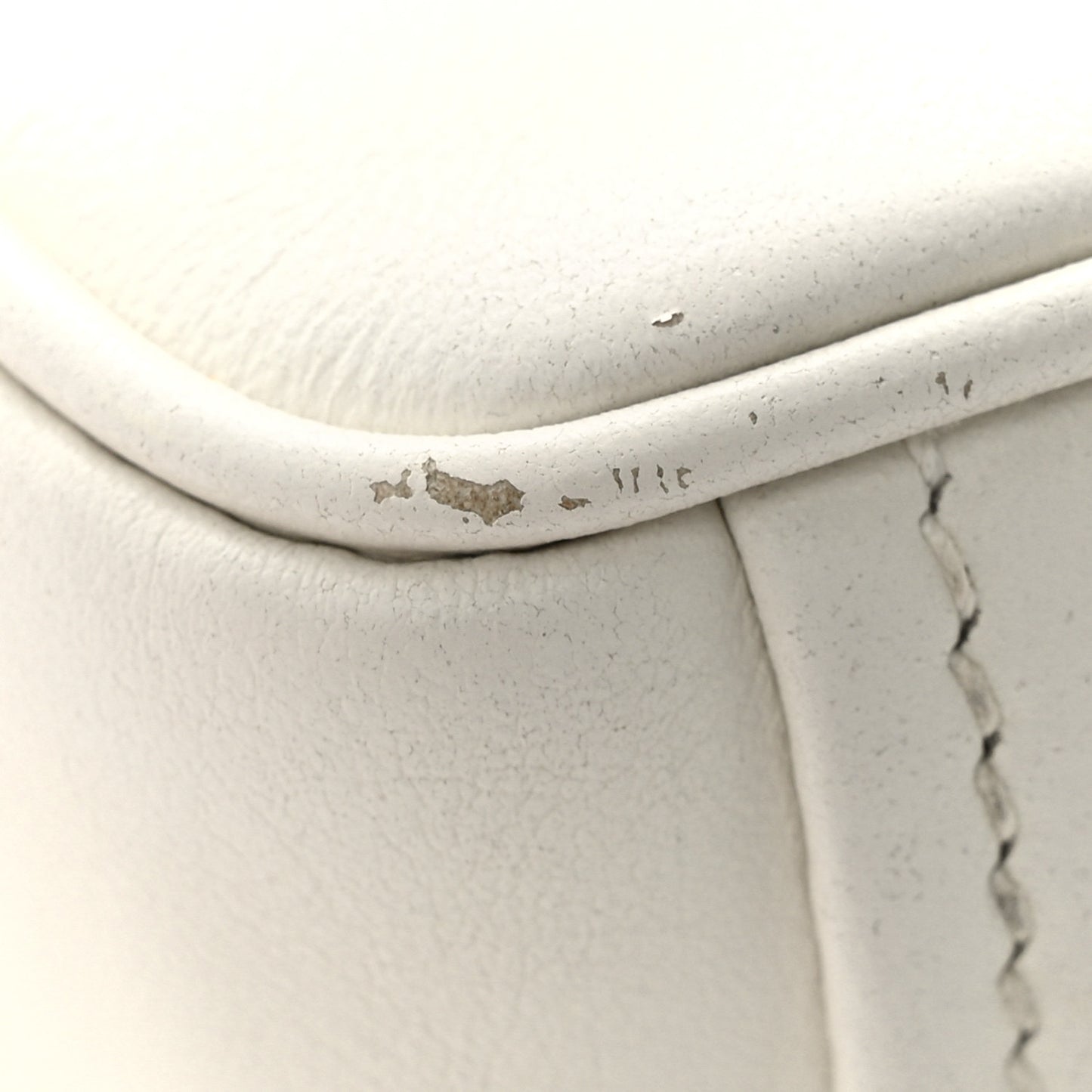 Vitello Calfskin Studded Shoulder Bag White