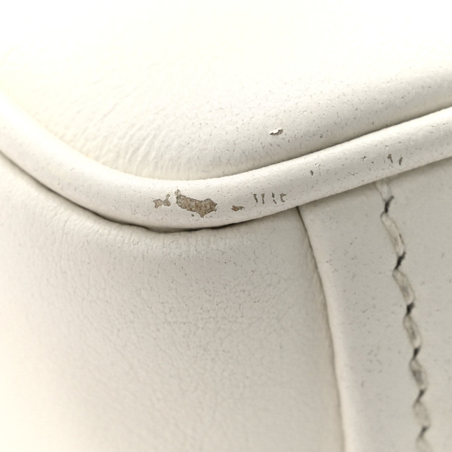Prada Vitello Calfskin Studded Shoulder Bag White 13 of 16