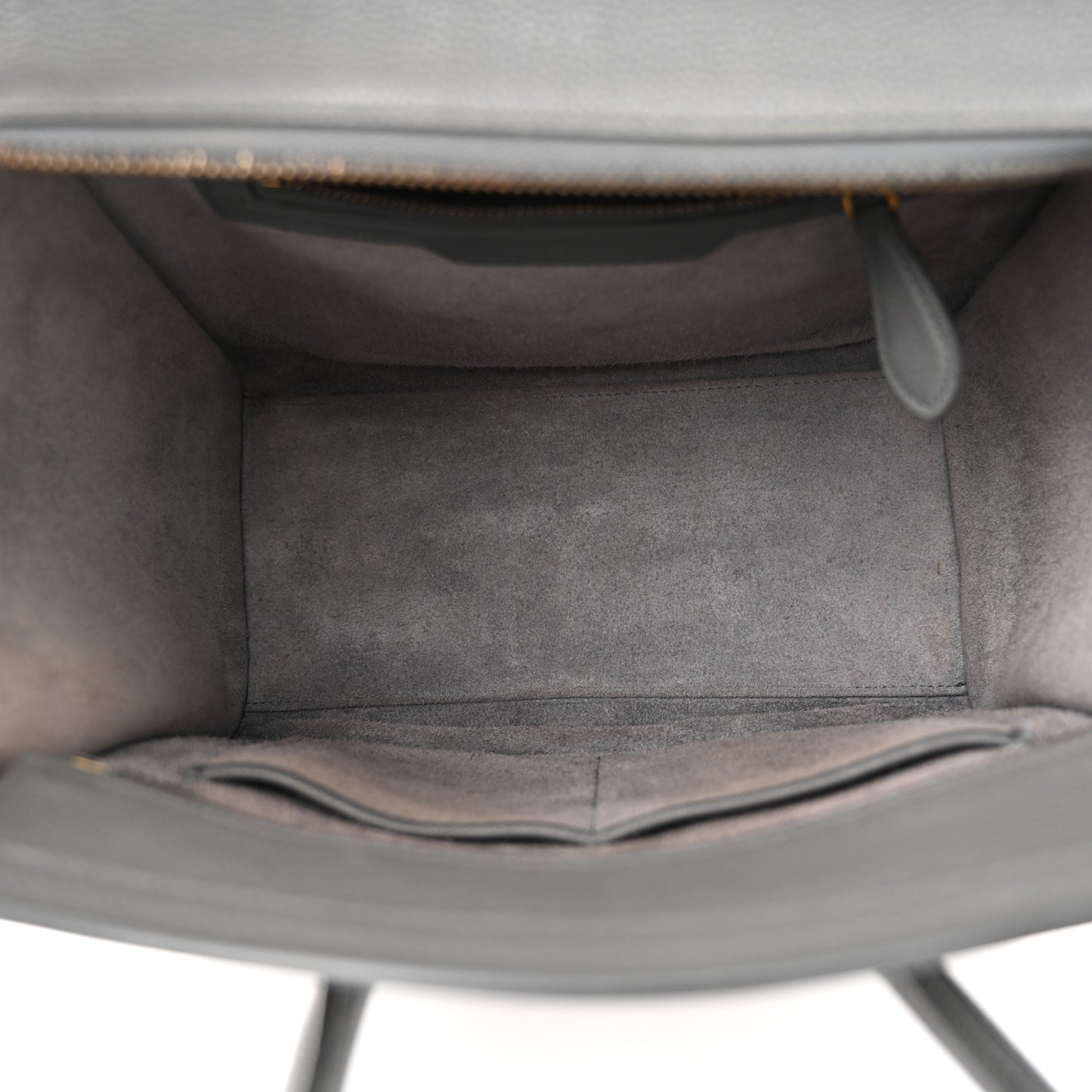 Baby Drummed Calfskin Micro Luggage Kohl