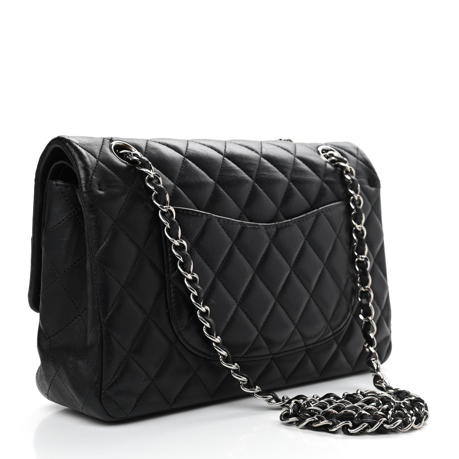 Chanel Lambskin Quilted Medium Double Flap Black 2 of 11