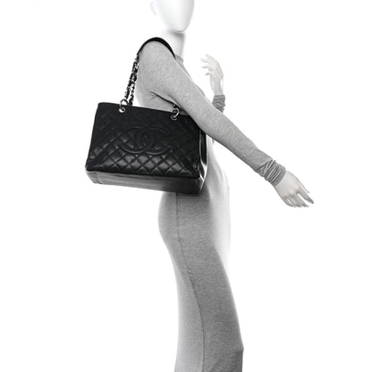 Chanel Caviar Quilted Grand Shopping Tote GST Black 2 of 14
