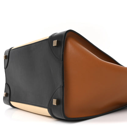 Celine Satin Calfskin Mini Tri-Color Luggage Seashell 10 of 10
