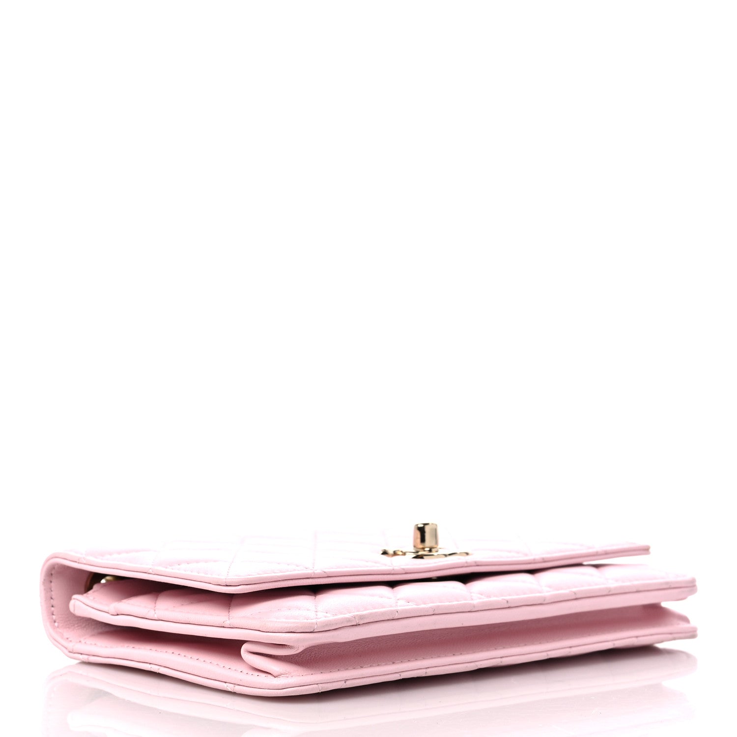 Chanel Lambskin Quilted Trendy CC Wallet On Chain WOC Pink 4 of 12