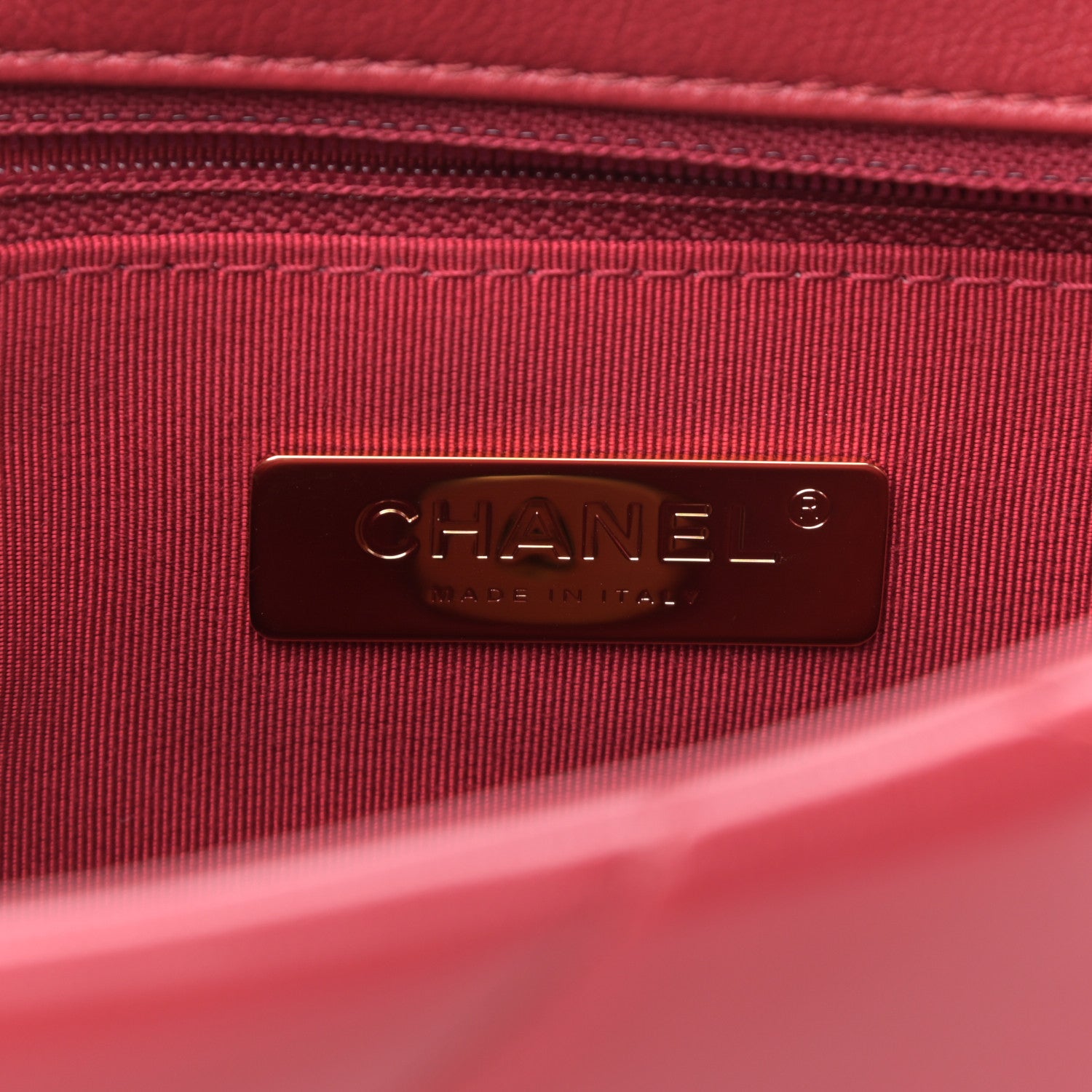Chanel Goatskin Quilted Medium Chanel 19 Flap Dark Pink 6 of 11