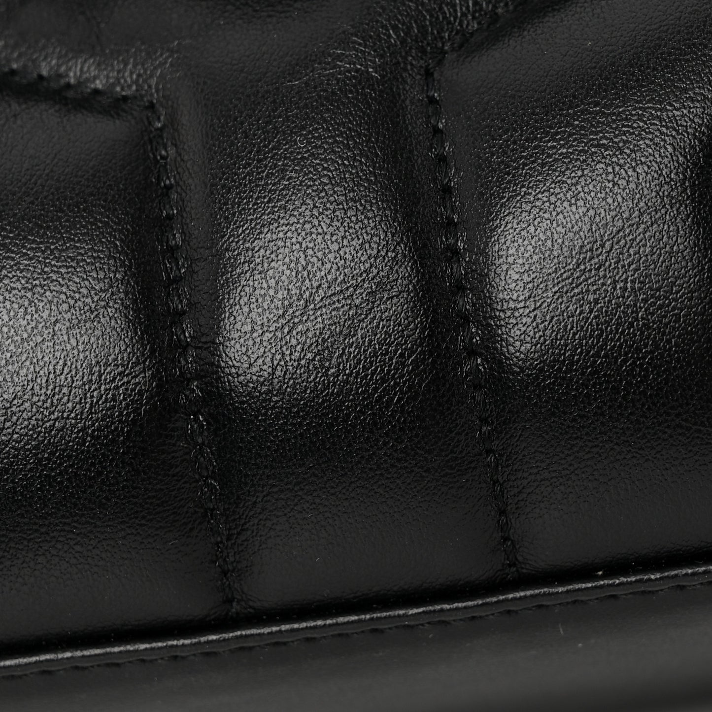Calfskin Y Quilted Monogram Small Loulou Chain Satchel Black