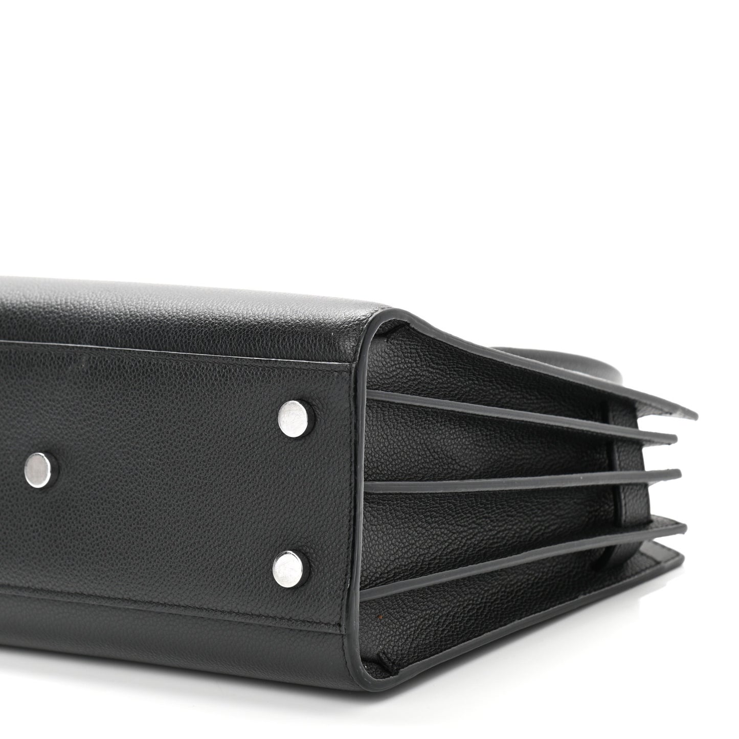 Grained Calfskin Baby Sac De Jour Black