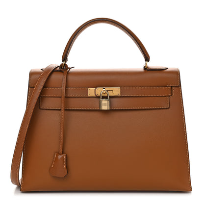 Hermes Courchevel Kelly Sellier 32 Gold 1 of 10