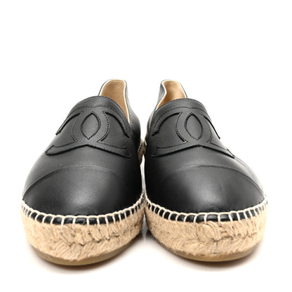 Chanel Lambskin CC Espadrilles 41 Black 2 of 8