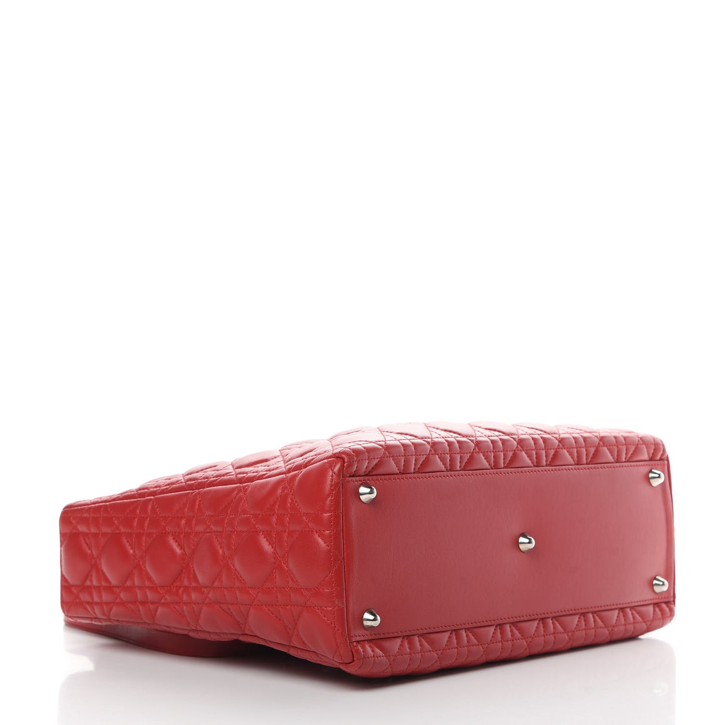 Lambskin Cannage Large Lady Dior Red