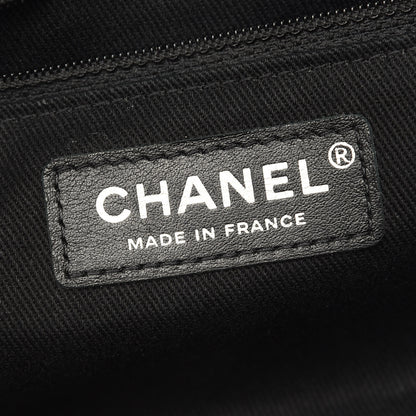 Chanel Calfskin Quilted Double Stitch Hamptons Clutch with Chain Black 5 of 10