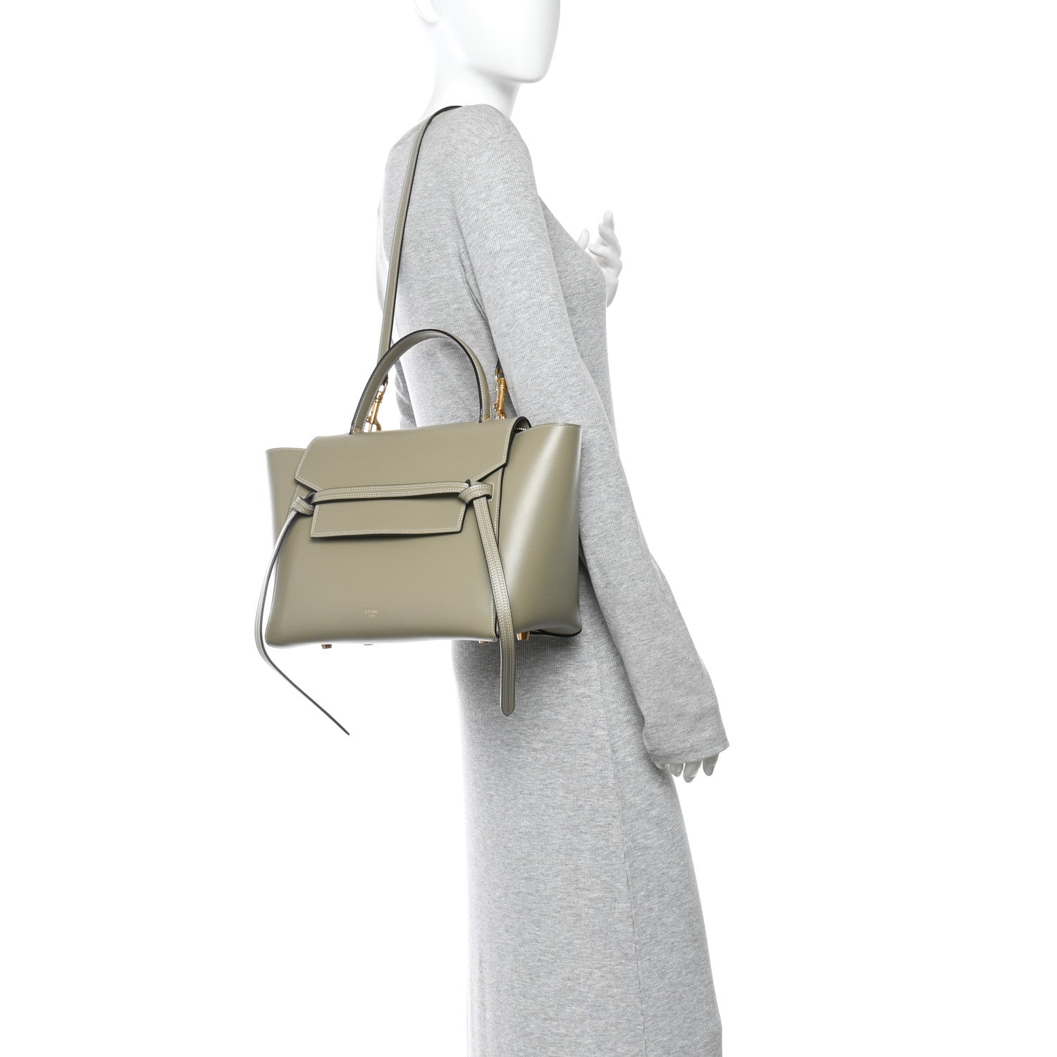 Celine Smooth Calfskin Mini Belt Bag Light Khaki Cream 2 of 10
