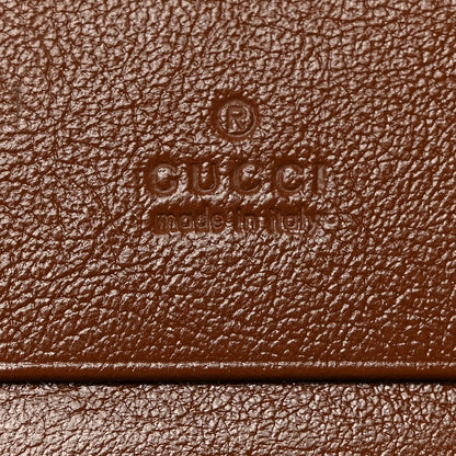 Gucci Azalea Calfskin Matelasse Diagonal Torchon GG Marmont Card Case Wallet Brown 6 of 10