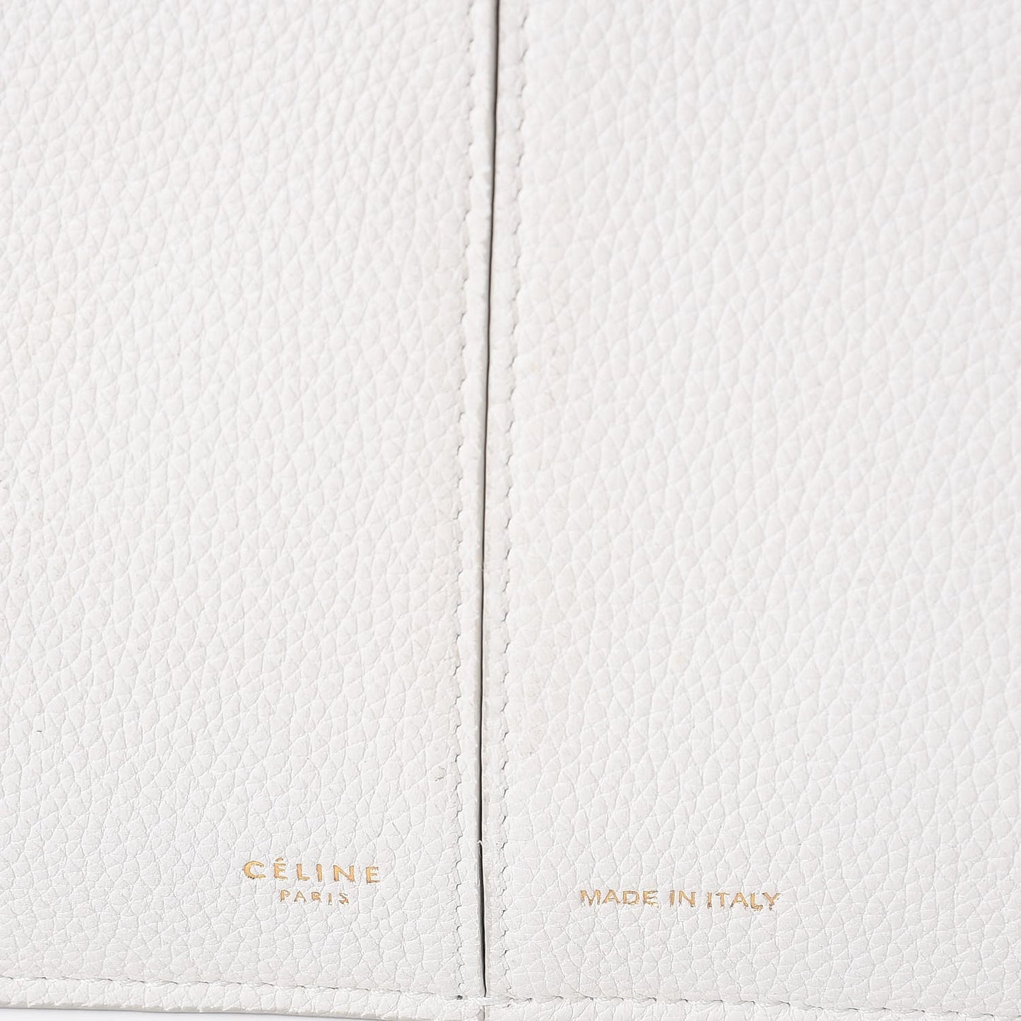 Baby Grained Calfskin Small Tri-Fold Bag White