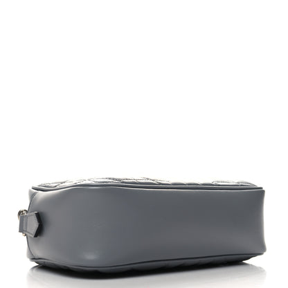 Gucci Calfskin Matelasse Aria Small GG Marmont Chain Shoulder Bag Deep Grey 4 of 12