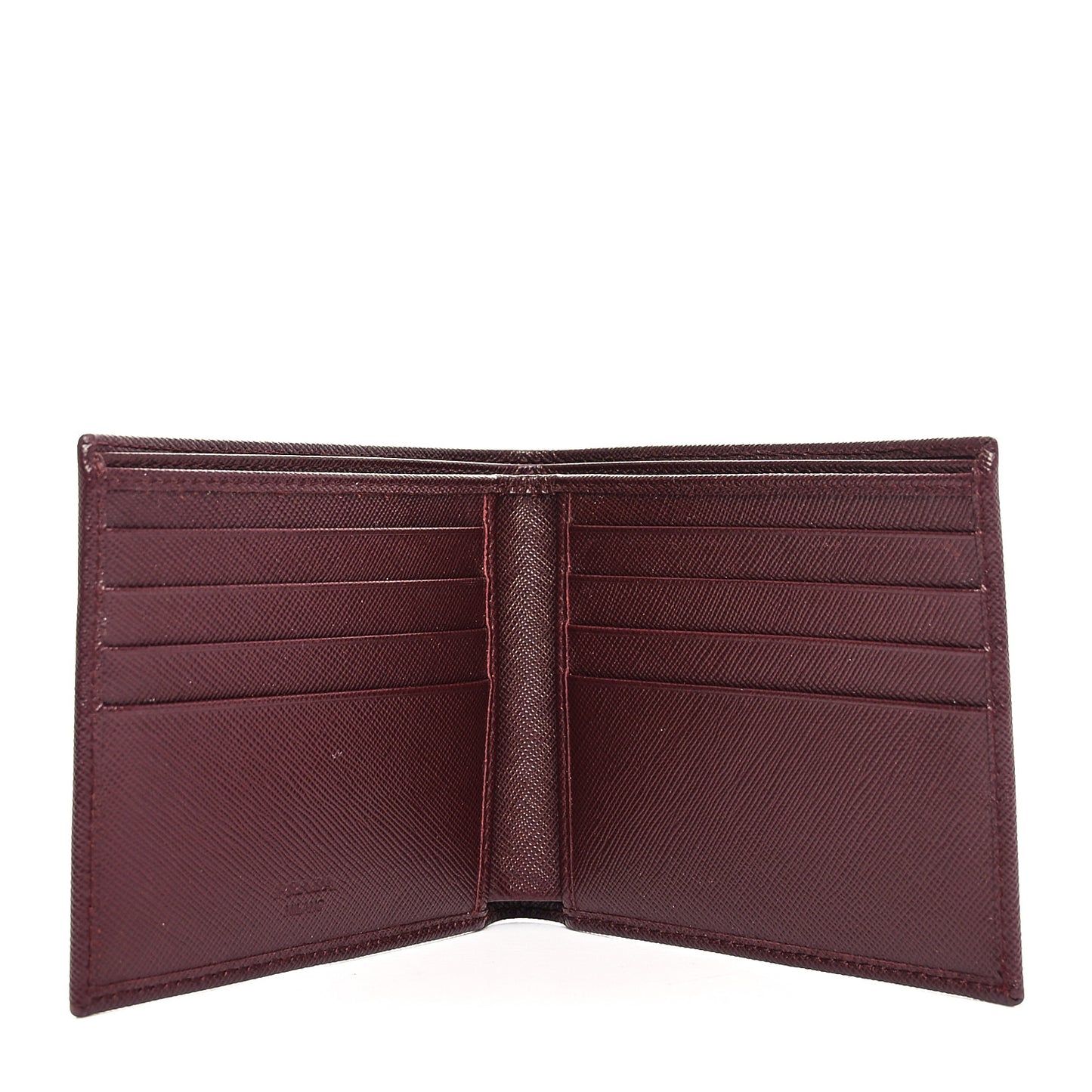 Saffiano Tri-Color Bi-Fold Wallet Granato