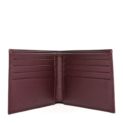 Prada Saffiano Tri-Color Bi-Fold Wallet Granato 6 of 10