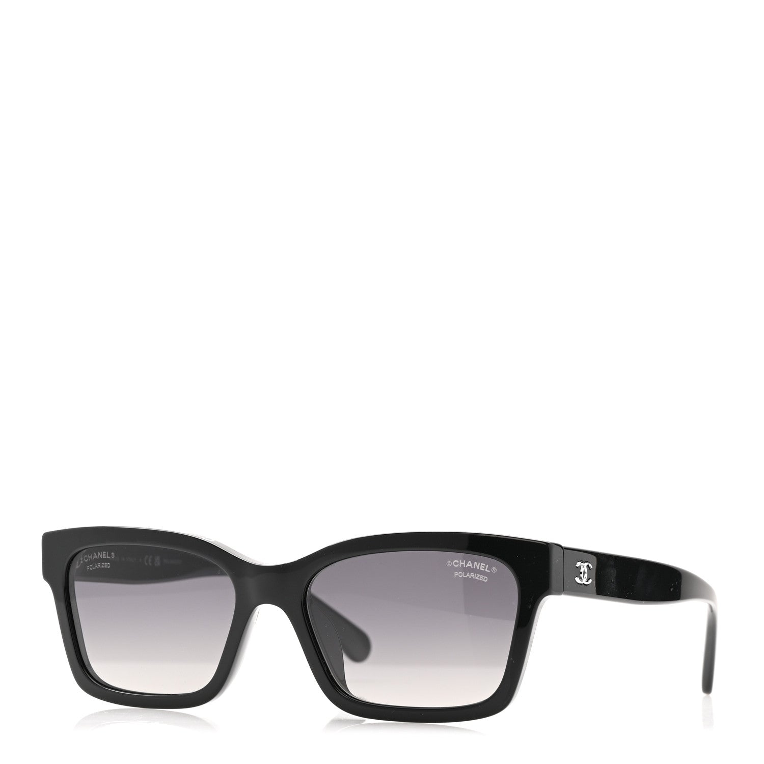Chanel Acetate Polarized Square Sunglasses 5417-A Black 1 of 10